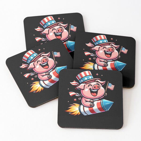 Item preview, Funny Pig 4th July Patriotic USA Flag America Boys Girls Kids designed and sold by rafaeltto.