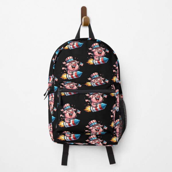 Artikelvorschau, Lustiges Schwein, 4. Juli, patriotische USA-Flagge, Amerika, Jungen, Mädchen, Kinder entworfen und verkauft von rafaeltto.