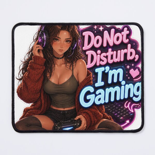 Item preview, Do Not Disturb I’m Gaming – Anime Gamer Girl Sticker | Gaming Room Decor | Cozy Gamer Gift designed and sold by Sunset Deck Studio.