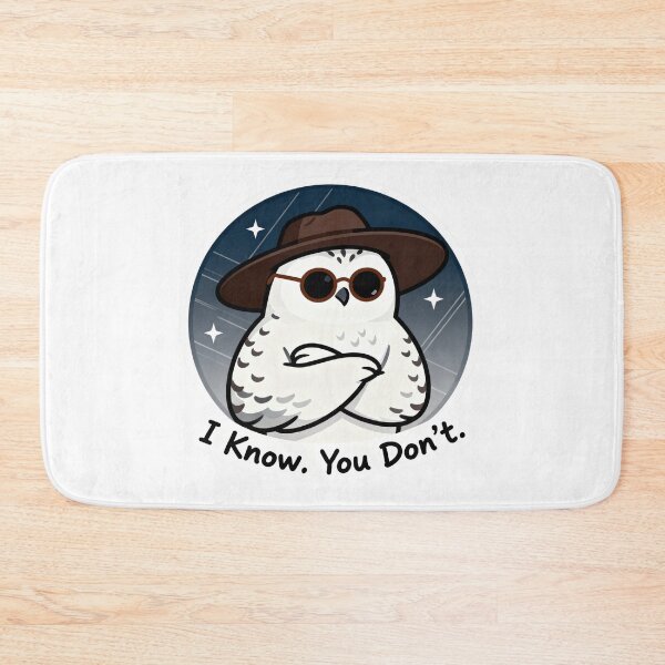 Item preview, Cool Snowy Owl Sticker I Know You Don't 13 designed and sold by HealthyEnvy.