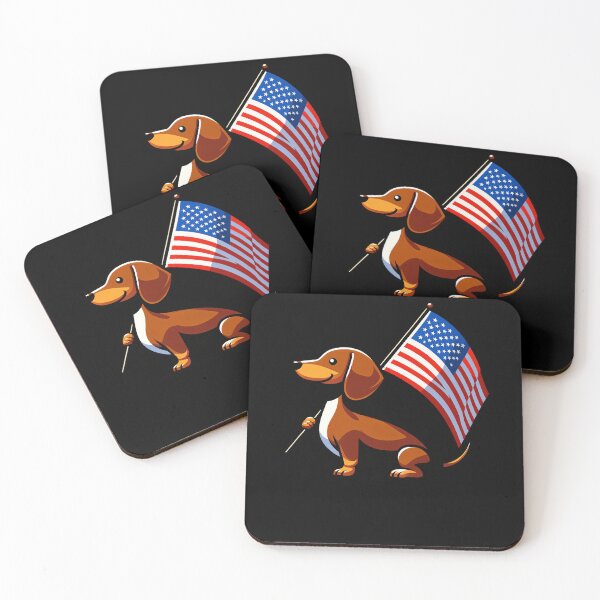 Item preview, Funny Dachshund Weenie 4th July Patriotic USA Flag America Mom Dad Kids designed and sold by rafaeltto.