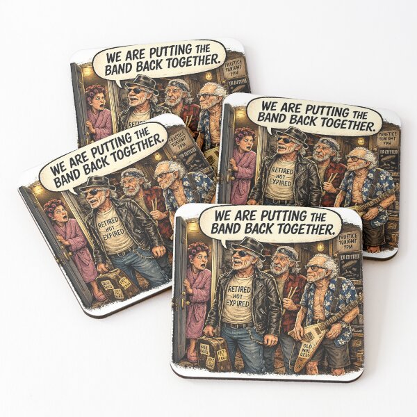 Item preview, Putting The Band Back Together Funny T-Shirt | Old Rock Band Reunion Cartoon | Musician Humour Tee designed and sold by Loose Parts.
