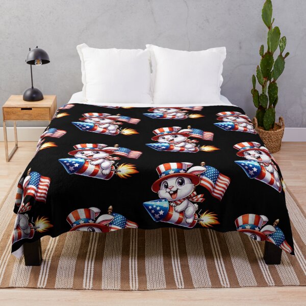 Item preview, Funny Rabbit Bunny 4th July Patriotic USA Flag America Boys Girls Kids designed and sold by rafaeltto.