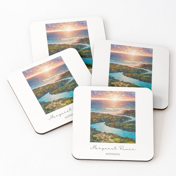Item preview, Margaret River Mouth Sunset Ocean View - Vintage Souvenir designed and sold by twentytwo ART souvenir designs.