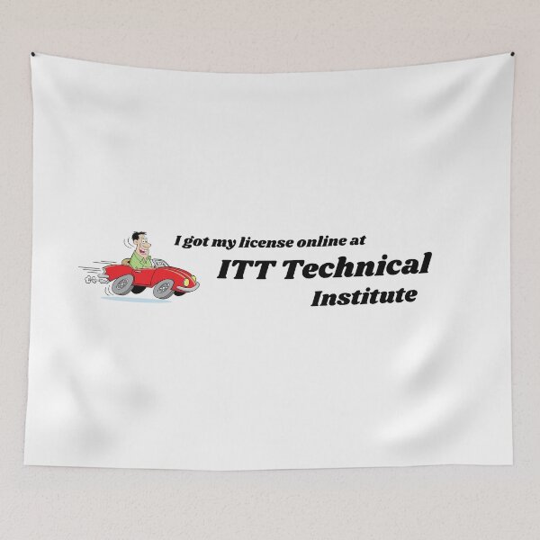 Item preview, I Got My License Online At ITT Technical Institute Funny Bumper designed and sold by bowlcutbaddie.