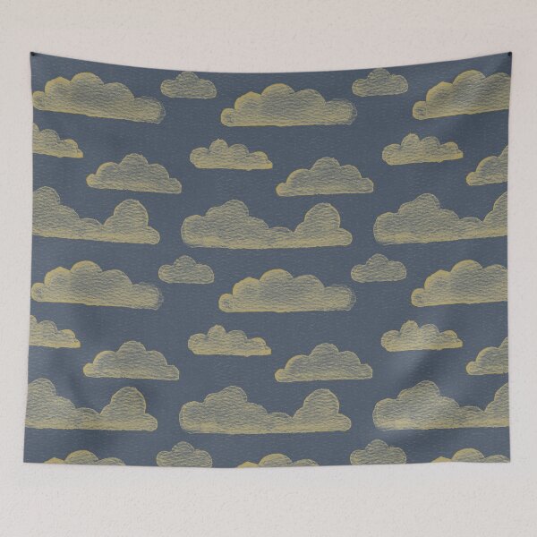 Item preview, Dreamtime Clouds Watercolor Pattern - Dusk + Saffron designed and sold by Irene Estelle.