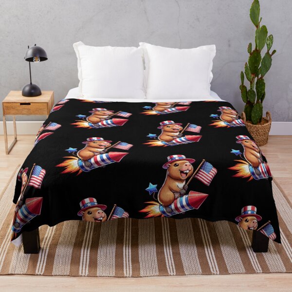 Item preview, Funny Capybara 4th July Patriotic USA Flag America Boys Girls Kids designed and sold by rafaeltto.