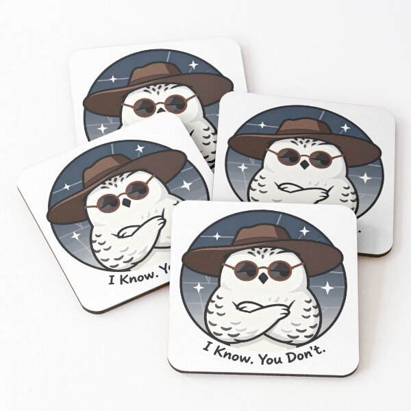 Item preview, Cool Snowy Owl Sticker I Know You Don't 14 designed and sold by HealthyEnvy.