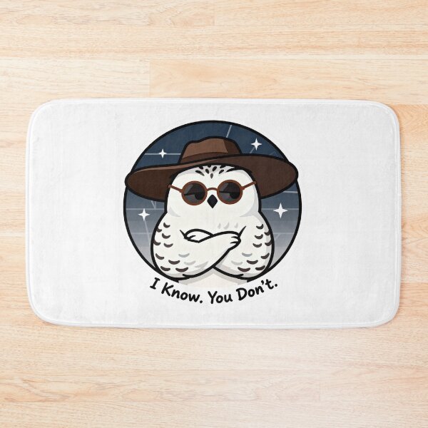 Item preview, Cool Snowy Owl Sticker I Know You Don't 14 designed and sold by HealthyEnvy.