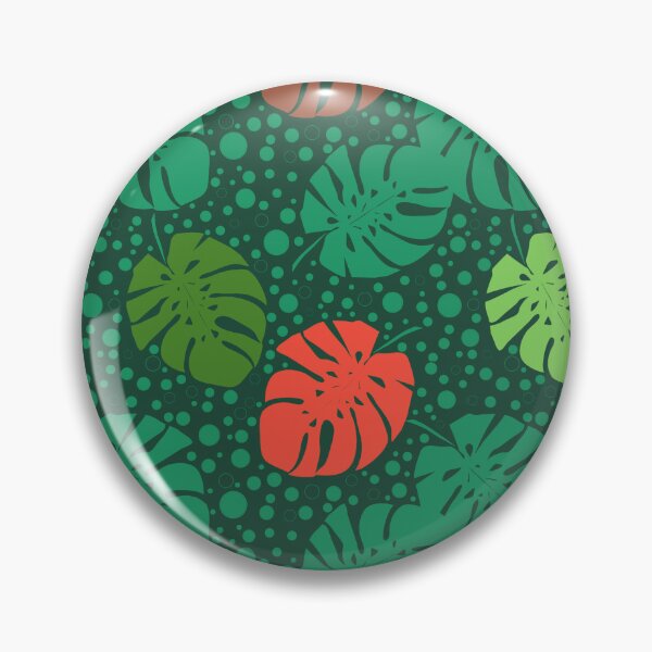 Item preview, Tropical monstera leaves  background of polka dots designed and sold by fuzzyfox.