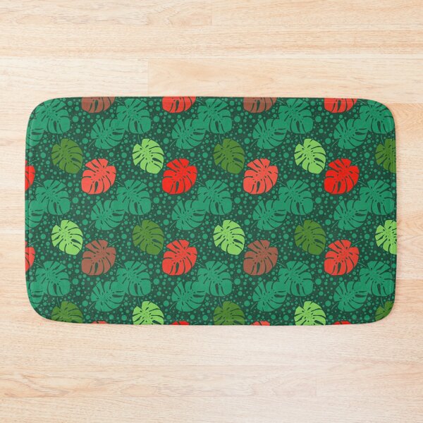 Item preview, Tropical monstera leaves  background of polka dots designed and sold by fuzzyfox.