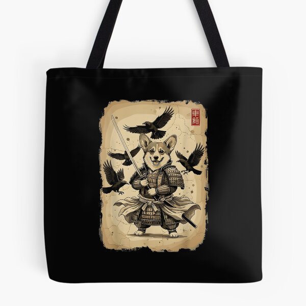 Item preview, Corgi Dog Samurai Japanese Ukiyo-e Style Warrior Dog Art designed and sold by issan-exe.