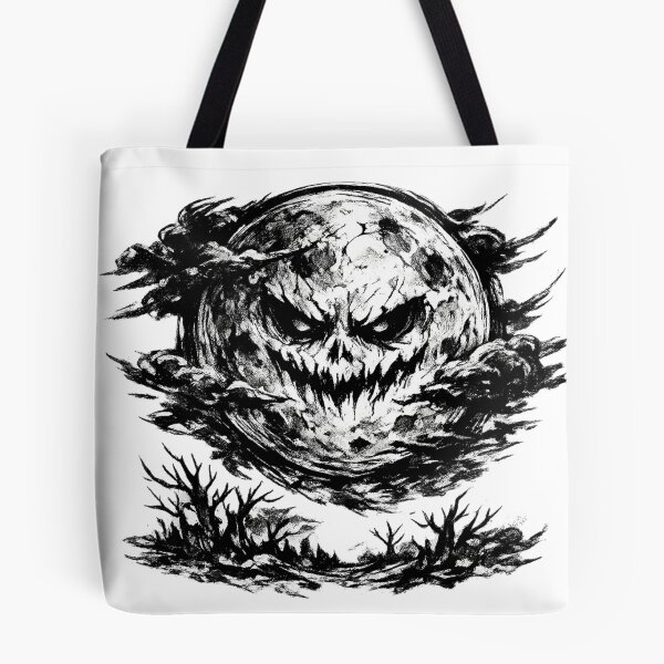 Item preview, Ominous Skull Moon Dark Ink Illustration designed and sold by optimusprime39.