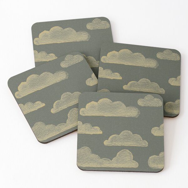 Item preview, Dreamtime Clouds Watercolor Pattern - Pine + Saffron designed and sold by Irene Estelle.