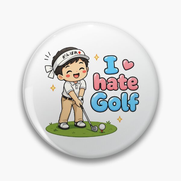 Item preview, Cute Kawaii Golfer I Hate Golf Funny Sticker designed and sold by RedlightRunner.