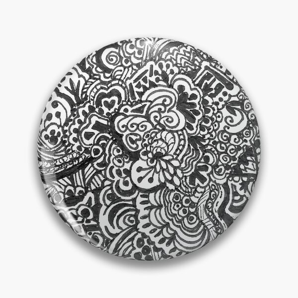 Item preview, Brainstorming: black and white doodle  designed and sold by EmberAndPaint.