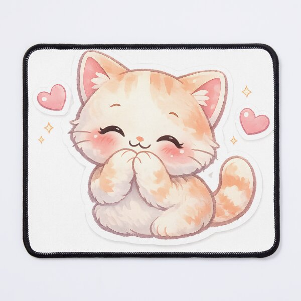 Item preview, Sweet Kitten with Pink Hearts designed and sold by Old Classic Cartoons.