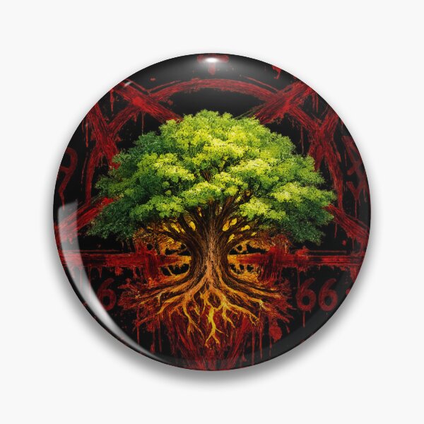Item preview, Infernal Red Pentagram With Tree of Life Artwork designed and sold by optimusprime39.