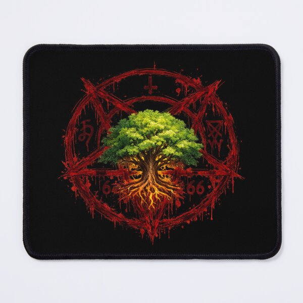 Item preview, Infernal Red Pentagram With Tree of Life Artwork designed and sold by optimusprime39.