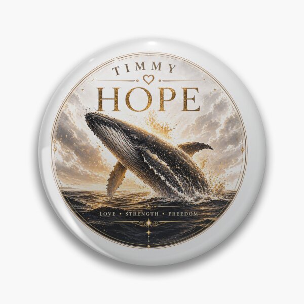 Item preview, Timmy Hope Whale – Love Strength Freedom Inspirational Ocean Art designed and sold by MariMarArt.