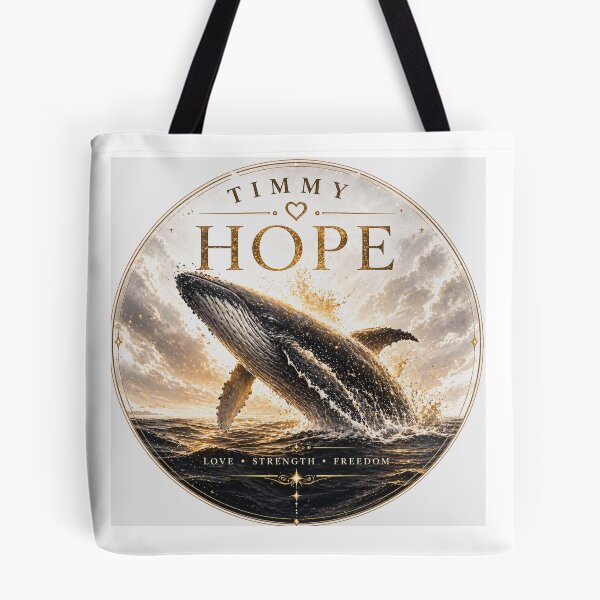Item preview, Timmy Hope Whale – Love Strength Freedom Inspirational Ocean Art designed and sold by MariMarArt.