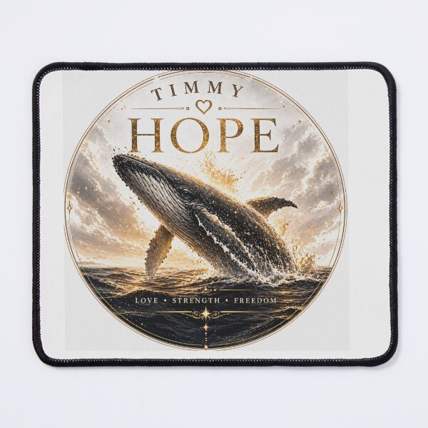 Item preview, Timmy Hope Whale – Love Strength Freedom Inspirational Ocean Art designed and sold by MariMarArt.