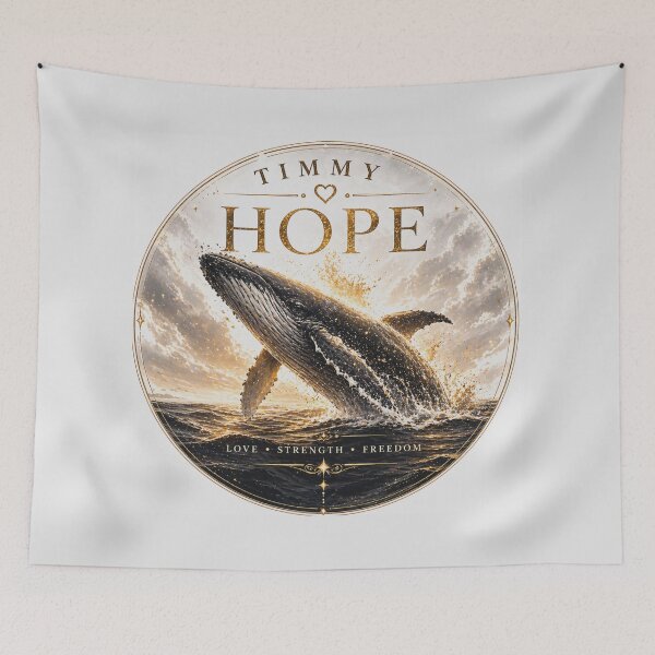 Item preview, Timmy Hope Whale – Love Strength Freedom Inspirational Ocean Art designed and sold by MariMarArt.