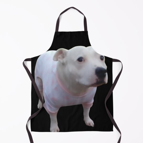 Item preview, White Pitbull dog in pajamas Meme designed and sold by NF Designs Studio DTF.