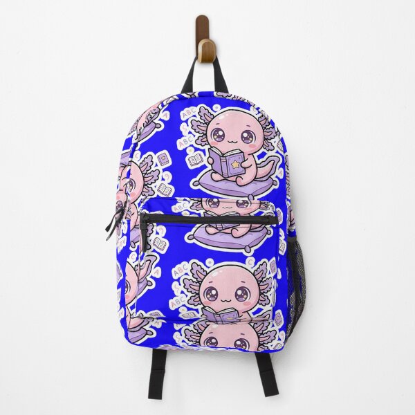 Artikelvorschau, Niedlicher Axolotl im Kawaii-Stil – Lesender Axolotl – Fröhlicher rosa Axolotl im Anime-Stil entworfen und verkauft von VectorJoy.