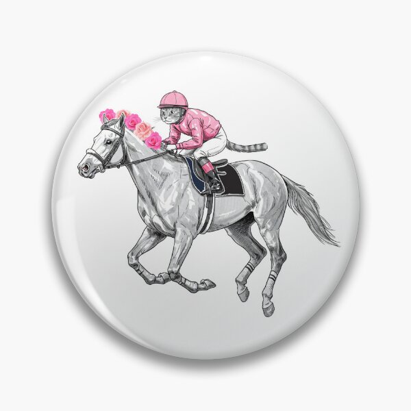 Item preview, Derby Day Horse Racing Funny Cat Jokey - MInimalist Animal Art  designed and sold by BeaverFriends.