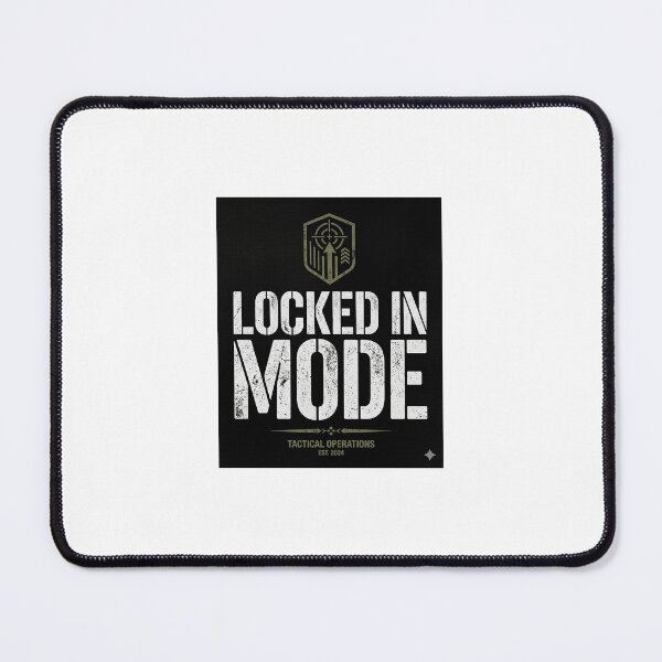 Item preview, Locked In Mode Tactical Motivation Typography Design designed and sold by DarioTactical.