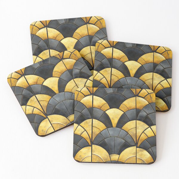 Item preview, Art Deco Vintage Golden And Black Designs Pattern designed and sold by DEC02.