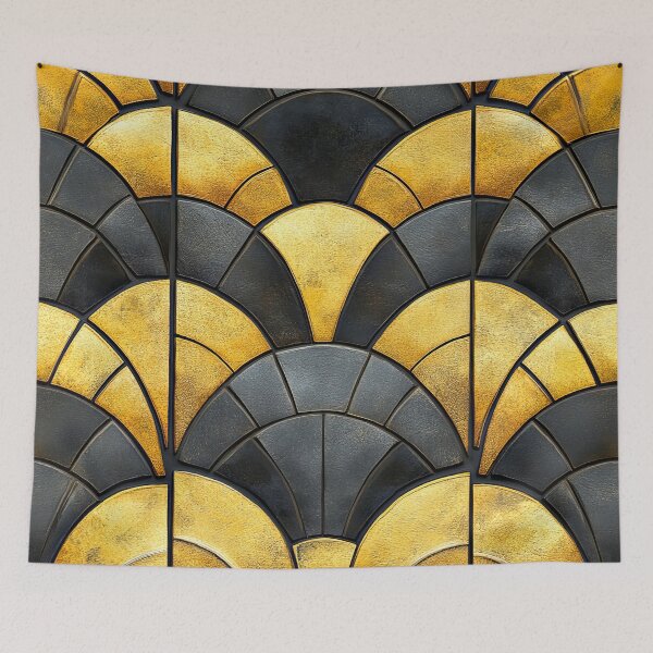 Item preview, Art Deco Vintage Golden And Black Designs Pattern designed and sold by DEC02.