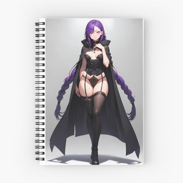 Item preview, Tomimori Shihotsuki - Purple Haired Anime Girl in Gothic Corset and Cloak designed and sold by iloveanimechibi.
