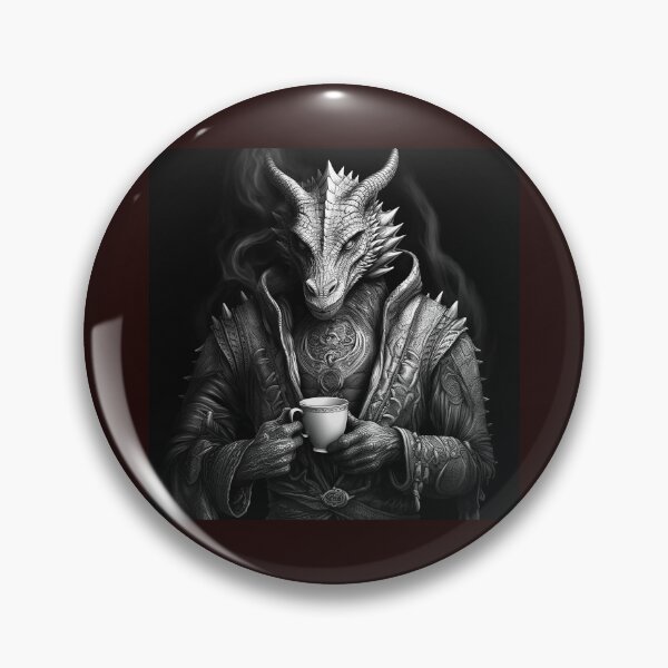 Item preview, Tea Drinking Dragon in Dark Fantasy Armor designed and sold by inkoutninja.