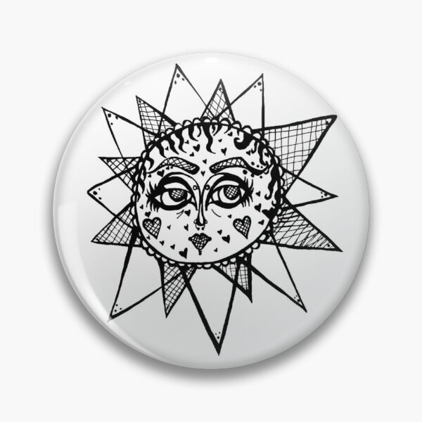 Item preview, Gothic Greyscale Punk Celestial Sun designed and sold by KayTurtless.