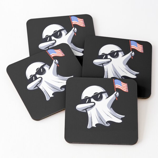 Item preview, Funny Ghost Dabbing 4th July Patriotic USA Flag America Boys Girls Kids designed and sold by rafaeltto.