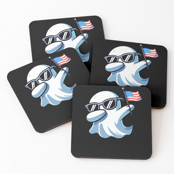 Item preview, Funny Ghost Dabbing 4th July Patriotic USA Flag America Boys Girls Kids designed and sold by rafaeltto.