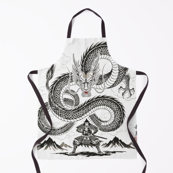Item preview, Eternal Ink Dragon – Samurai Confrontation designed and sold by Dream Bloom Gallery.
