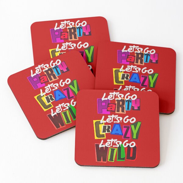 Item preview, Let's Go Party, Let's Go Crazy, Let's go Wild Bold Typography Vibrant Pop-Art designed and sold by WheresMyMojo.