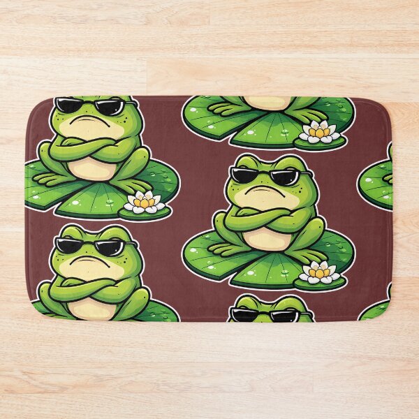 Item preview, Grumpy Frog Sticker | Funny Frog Lover Gift | Cottagecore Frog Decal designed and sold by VectorJoy.