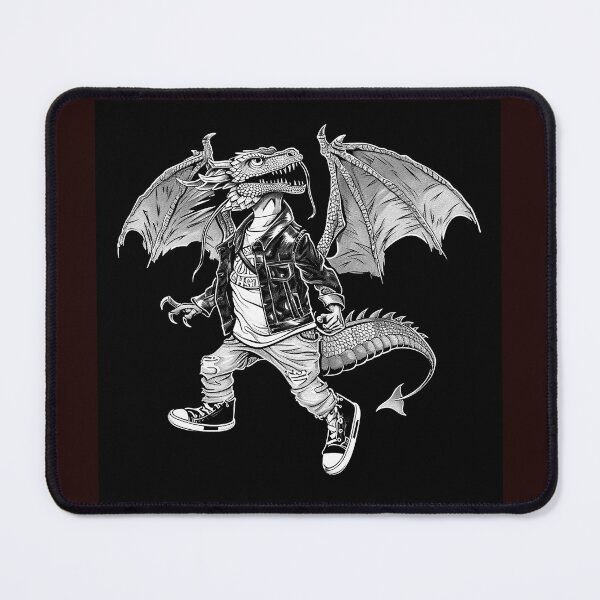Item preview, Streetwear Dragon Skater Fantasy Art designed and sold by inkoutninja.