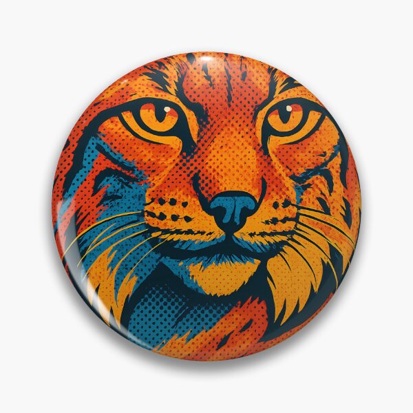 Item preview, Retro Pop Art Lynx | Vibrant Wild Cat Illustration | Bold Arctic Forest Predator Aesthetic Design designed and sold by PaintedPixels01.