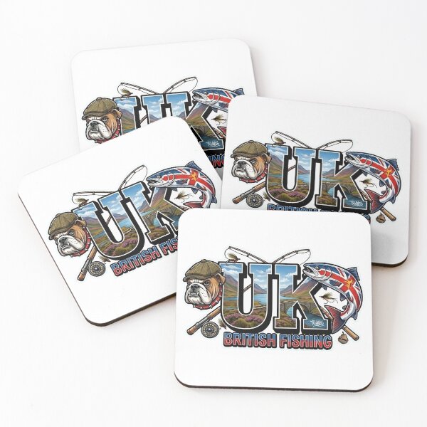 Item preview, UK British Fishing Heritage Art - Union Jack Salmon & Bulldog Sticker designed and sold by SasquatchTrail.