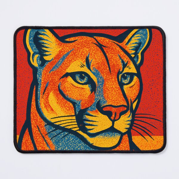 Item preview, Retro Pop Art Cougar | Vibrant Wild Cat Illustration | Bold Mountain Predator Wildlife Aesthetic Design designed and sold by PaintedPixels01.