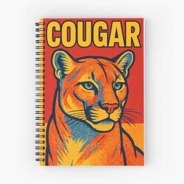 Item preview, Retro Pop Art Cougar | Vibrant Wild Cat Illustration | Bold Mountain Predator Wildlife Aesthetic Design designed and sold by PaintedPixels01.
