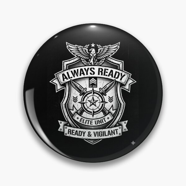 Item preview, Always Ready Tactical Badge Style Typography Design designed and sold by DarioTactical.