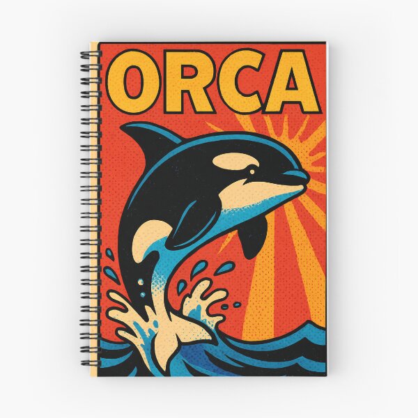 Item preview, Retro Pop Art Orca | Vibrant Killer Whale Illustration | Bold Ocean Predator Marine Aesthetic Design designed and sold by PaintedPixels01.