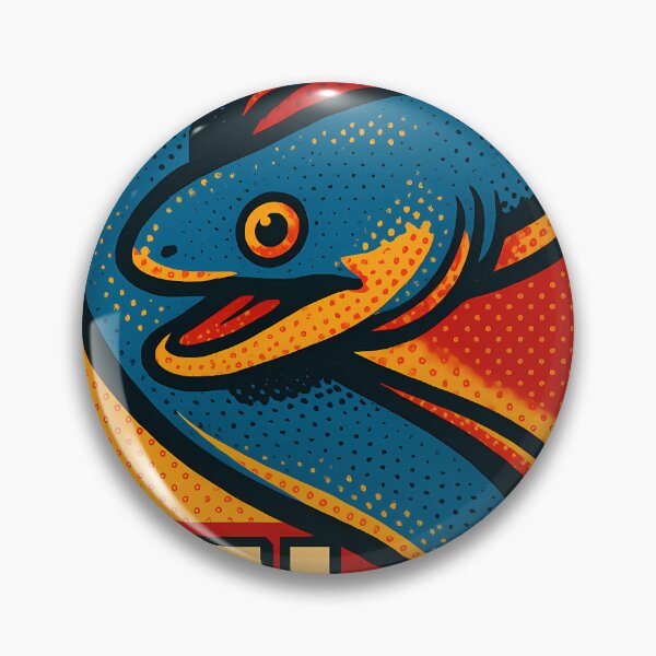 Item preview, Retro Pop Art Eel | Vibrant Electric Sea Creature Illustration | Bold Deep Ocean Aesthetic Design designed and sold by PaintedPixels01.