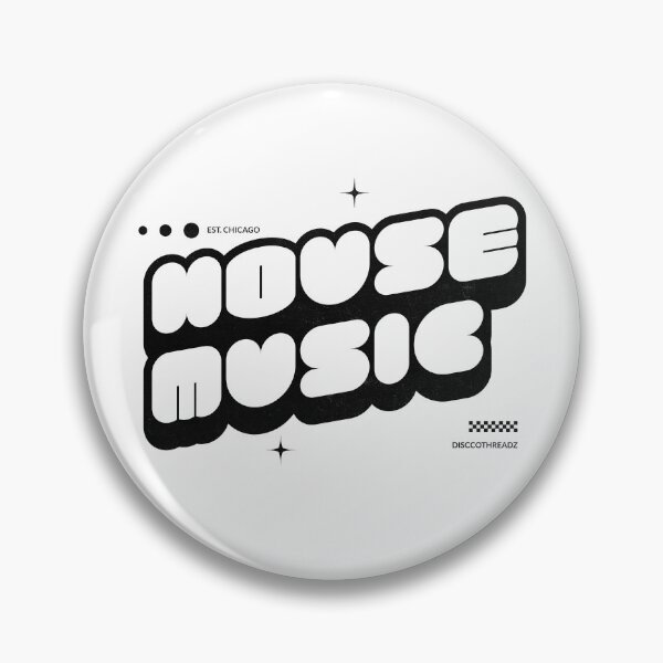 Item preview, HOUSE MUSIC - Y2K Font Vibes (Black)  designed and sold by Discothreadz.